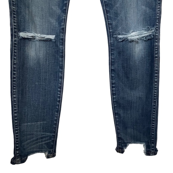 Madewell Hi-Rise Skinny Chewed Hem Distressed Button Fly Jeans Size 26 / 2 - Picture 7 of 13